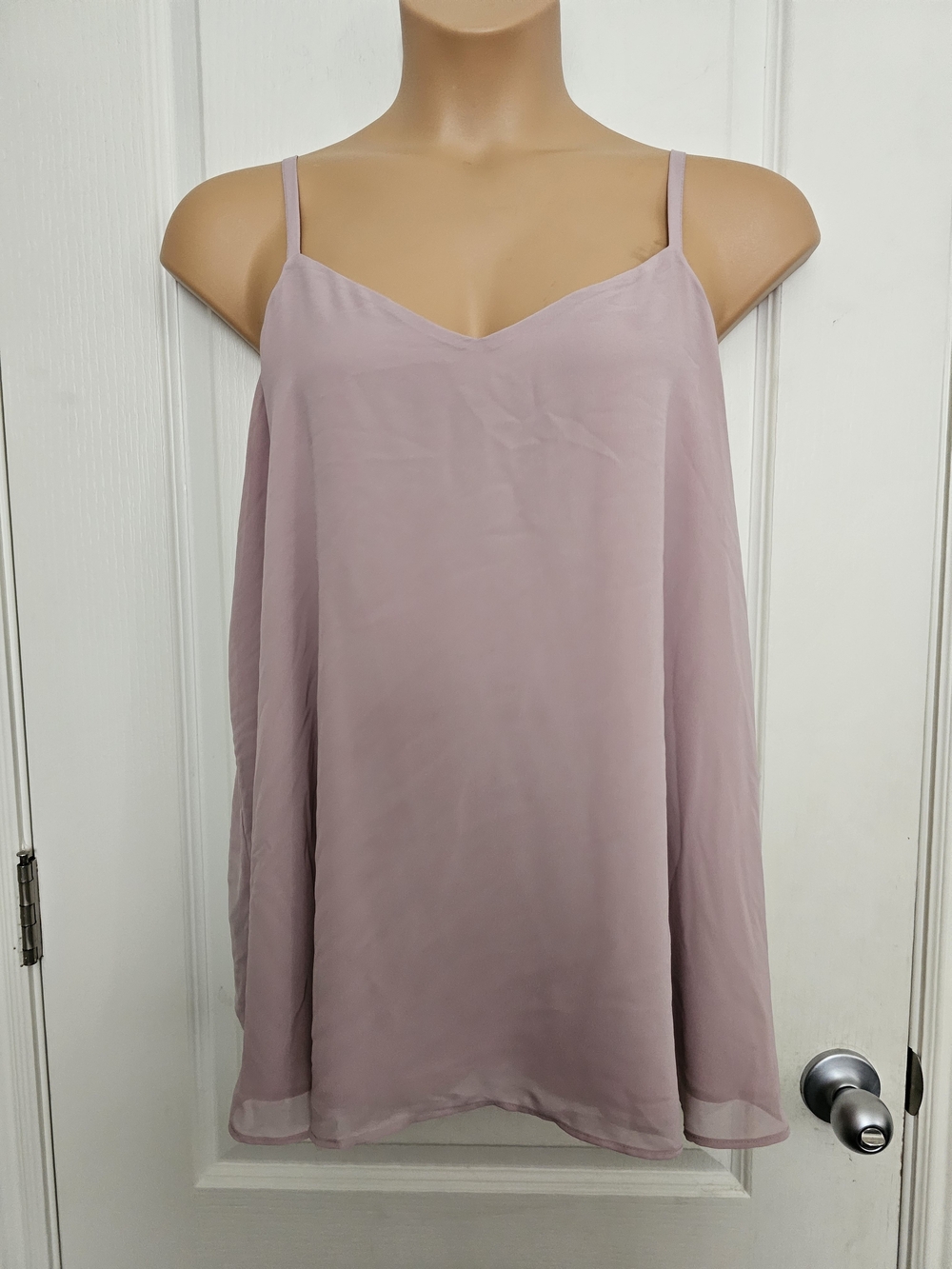 Torrid Sz 2 Dusty Mauve V-Neck Adjustable Strap Camisole - Picture 6 of 10